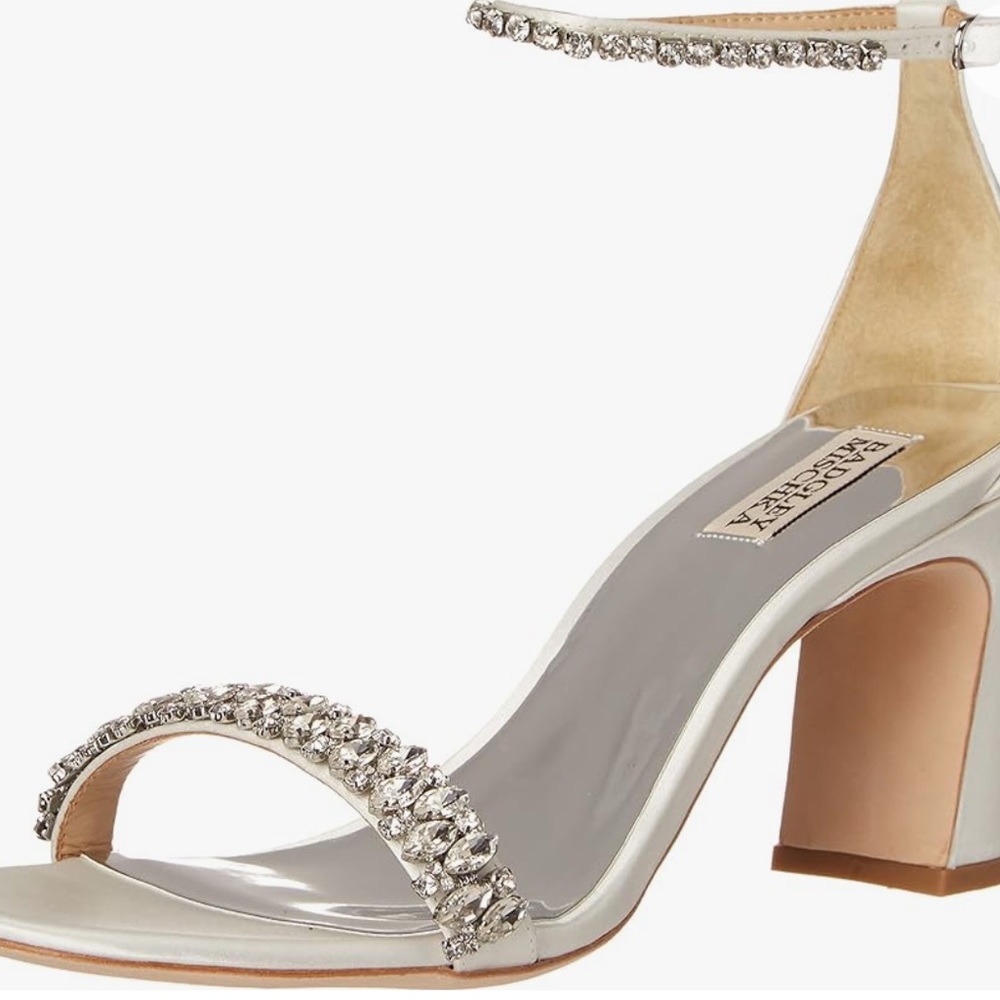 Badgley Mischka Harriet Bridal Block Heels MP5802 Women’s Size 8.5